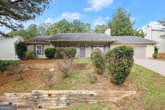 ranch-style house with a garage