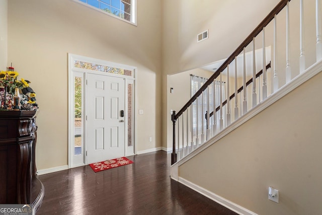 foyer featuring dark hardwood / wood-style flooring