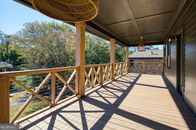 view of wooden deck