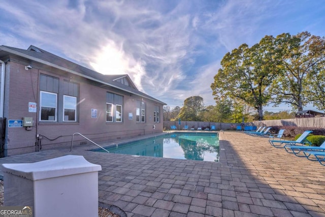 view of pool with a patio area