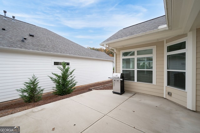 view of patio featuring grilling area