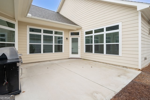 view of patio featuring area for grilling