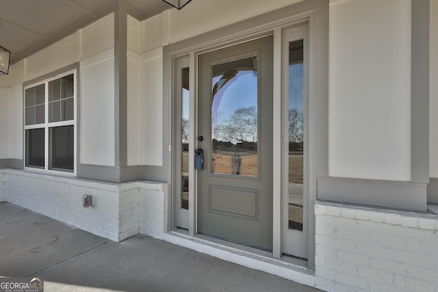 view of doorway to property