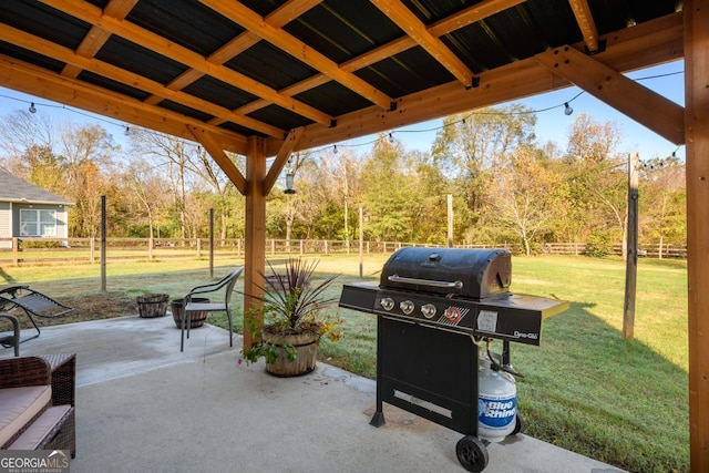 view of patio / terrace with area for grilling