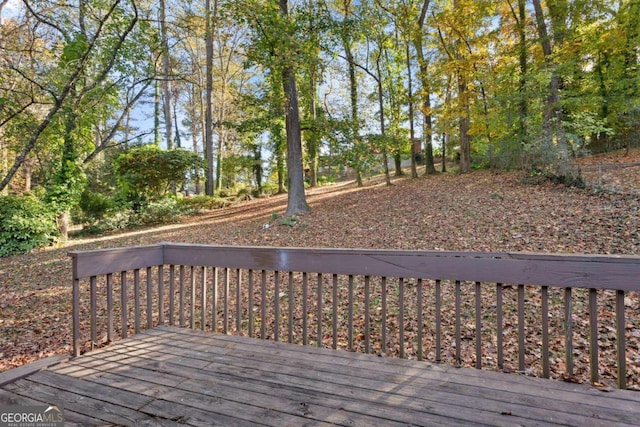 view of wooden deck