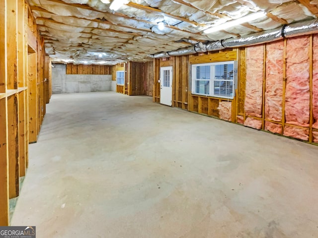 view of basement