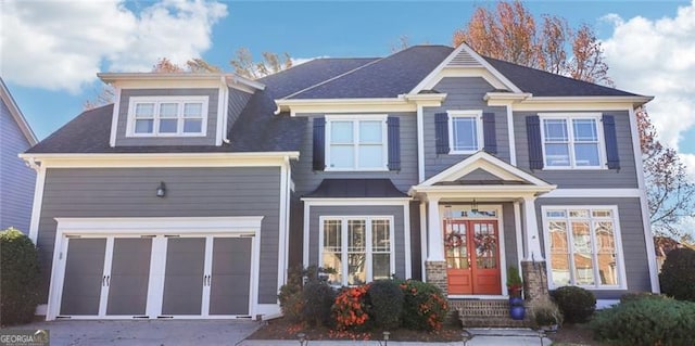 craftsman inspired home featuring french doors