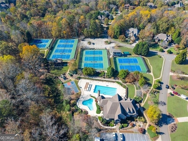 birds eye view of property