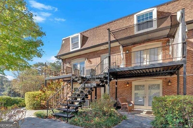 view of front of home featuring french doors