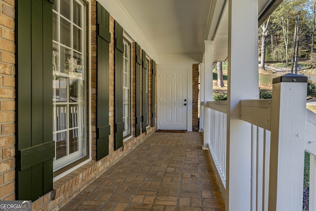 view of patio featuring covered porch