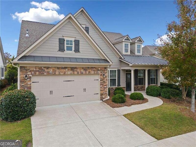 craftsman-style house featuring a garage