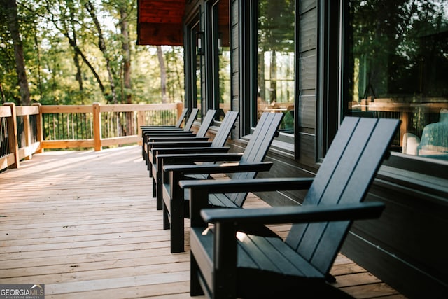 view of wooden terrace