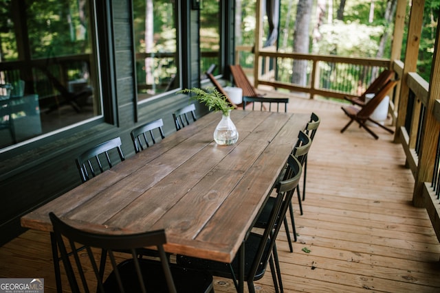 view of sunroom