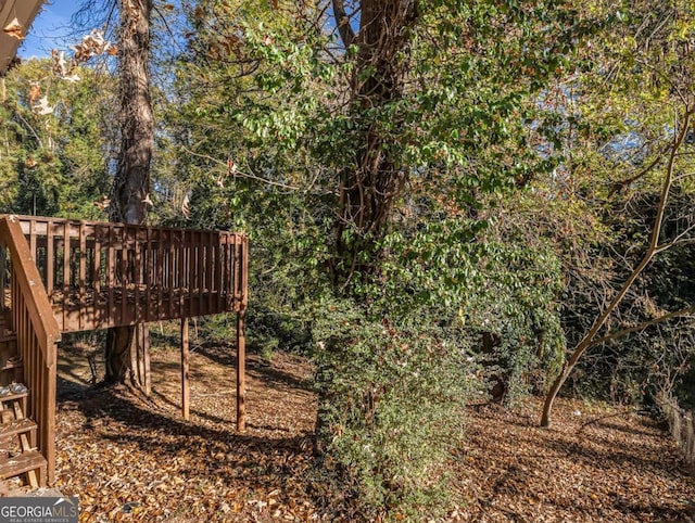 2887 Rockcliff Rd SE, Atlanta, GA 30316 - view of yard with a deck