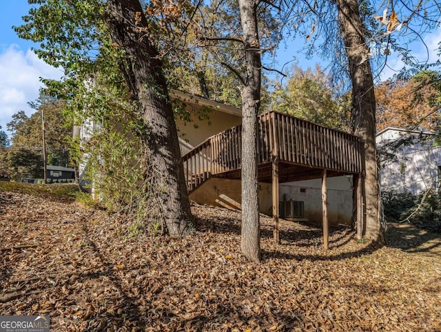 2887 Rockcliff Rd SE, Atlanta, GA 30316 - back of property featuring a deck and central AC unit