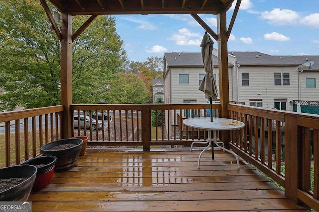 view of wooden terrace