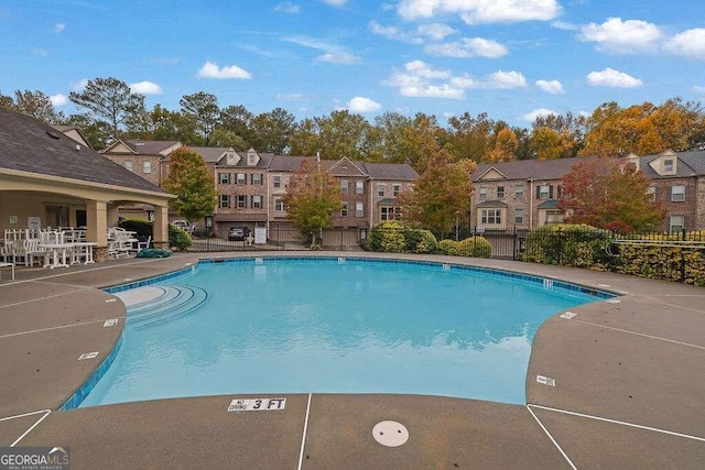 view of pool with a patio area