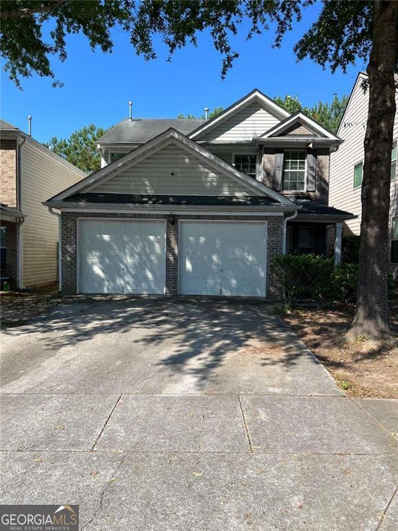 view of front property with a garage