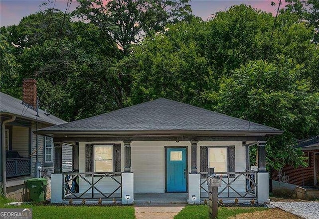 view of front of home with a porch