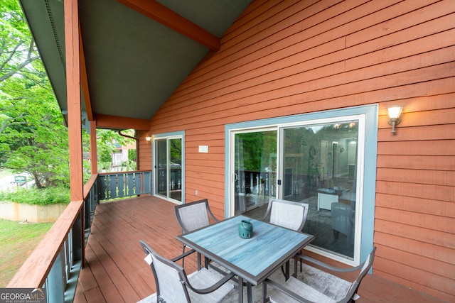 view of wooden deck