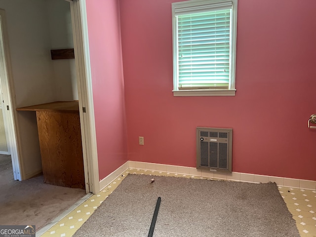 empty room with heating unit