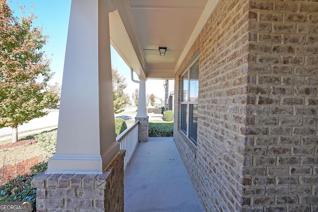 view of patio featuring covered porch