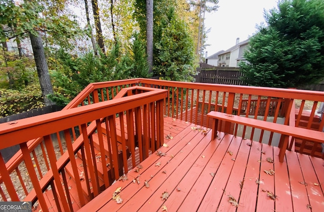 view of wooden terrace