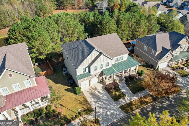 aerial view featuring a residential view