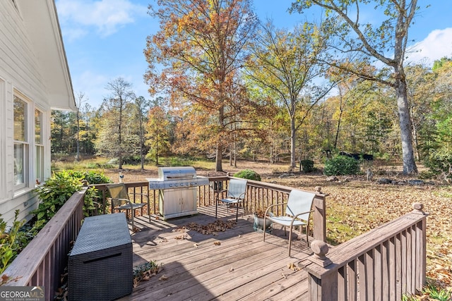 view of wooden deck