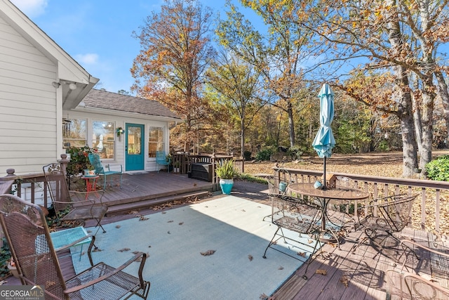 view of wooden deck