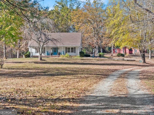 view of front of property featuring a porch