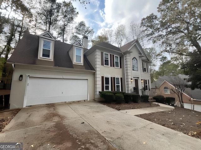 view of front of home featuring a garage