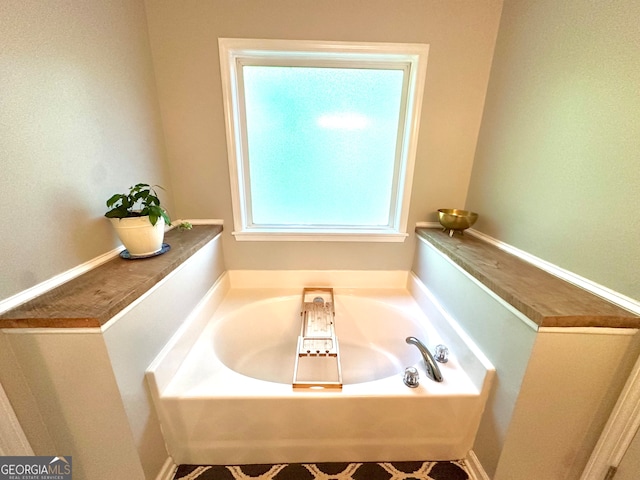 bathroom featuring a bathing tub