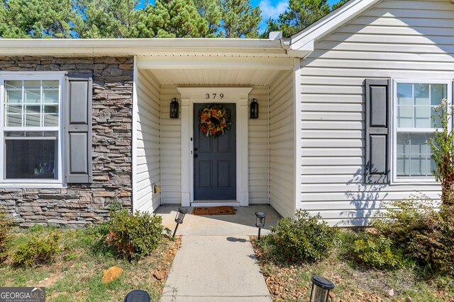 view of doorway to property