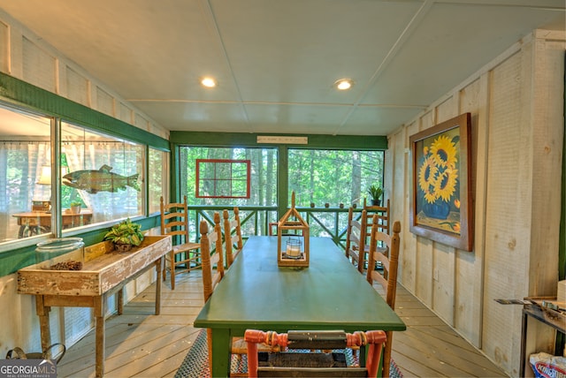 dining area featuring light hardwood / wood-style floors