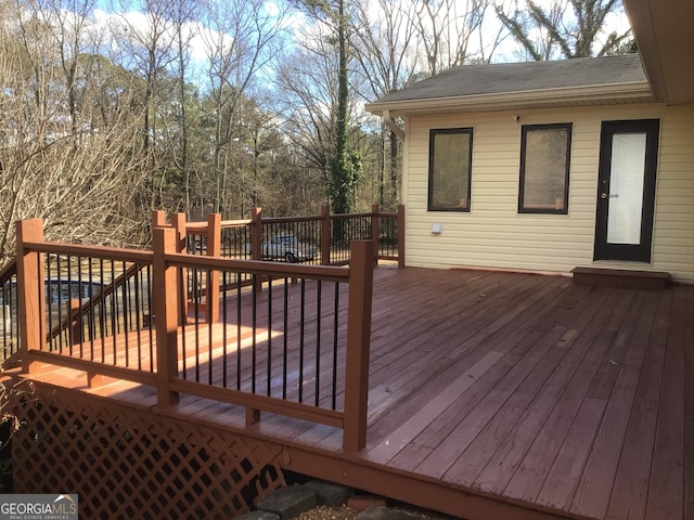 view of wooden terrace