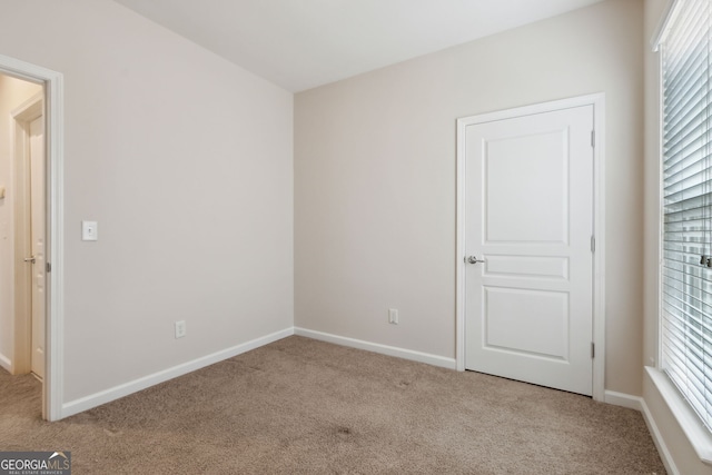 view of carpeted empty room