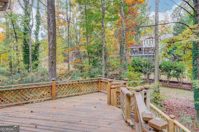 view of wooden terrace