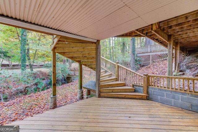 view of wooden terrace