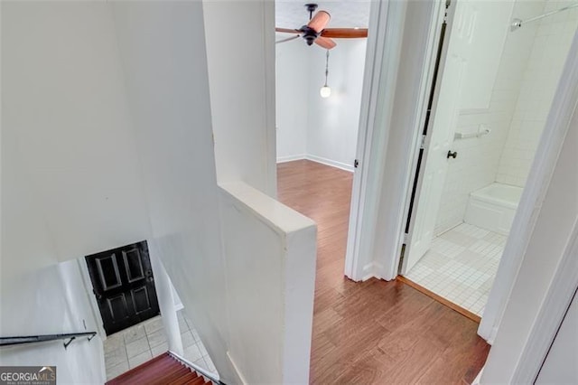 interior space featuring wood-type flooring