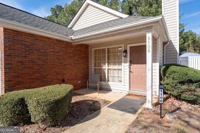 view of doorway to property