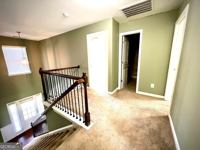 stairs with carpet