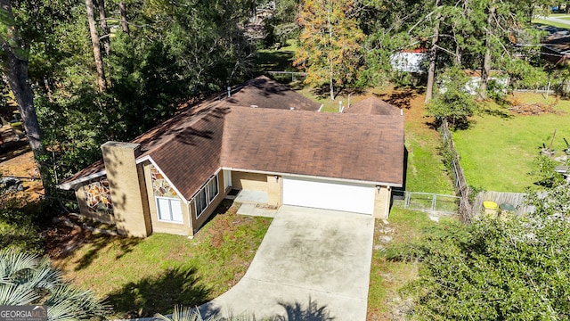 birds eye view of property