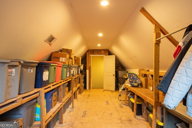 view of storage room