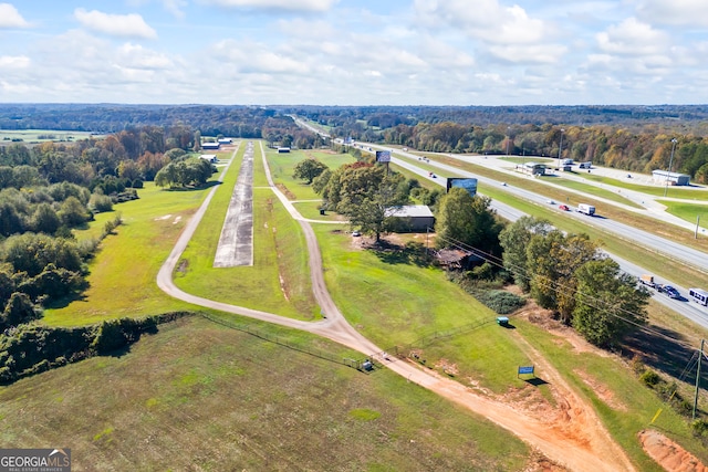 drone / aerial view featuring a rural view