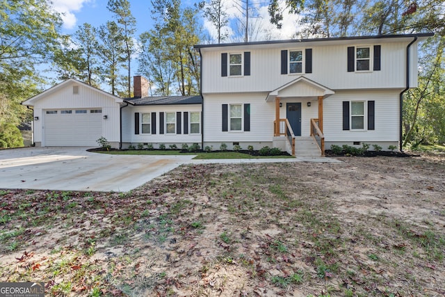 view of front of house featuring a garage