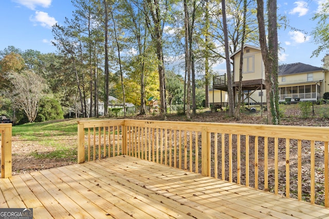 view of wooden deck