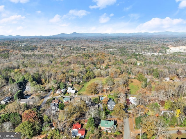 aerial view featuring a mountain view