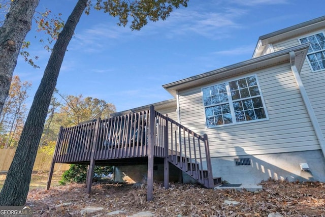 exterior space featuring a deck