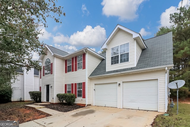 view of front of home featuring a garage